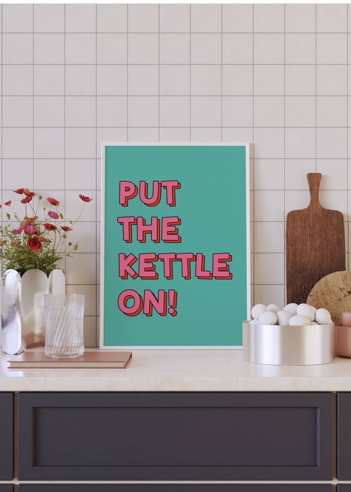 Put The Kettle On Print - in Green