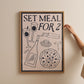Set Meal for Two Wine & Pizza Kitchen Art Print