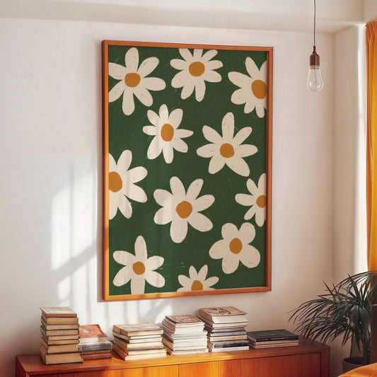 Hand Drawn Daisy Print