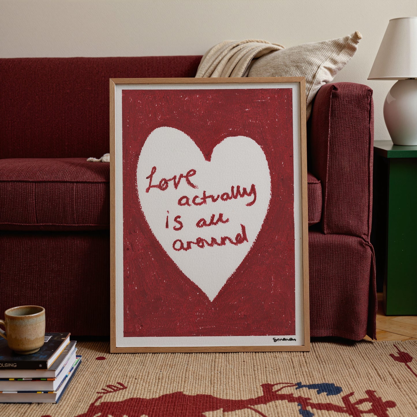 Love Actually Is All Around Oil Pastel Print