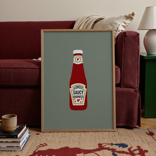 Lovely Saucy Goodness Ketchup Print