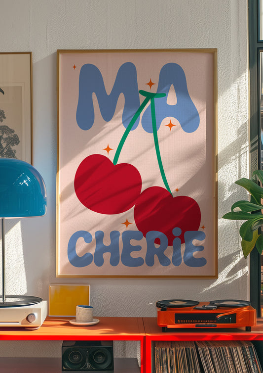 Ma Cherie Print - in Blue