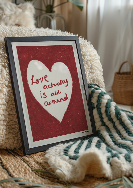 Love Actually Is All Around Oil Pastel Print