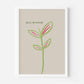 Still Growing Plant Doodle Print