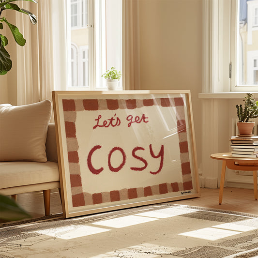 Let's Get Cosy Oil Pastel Print