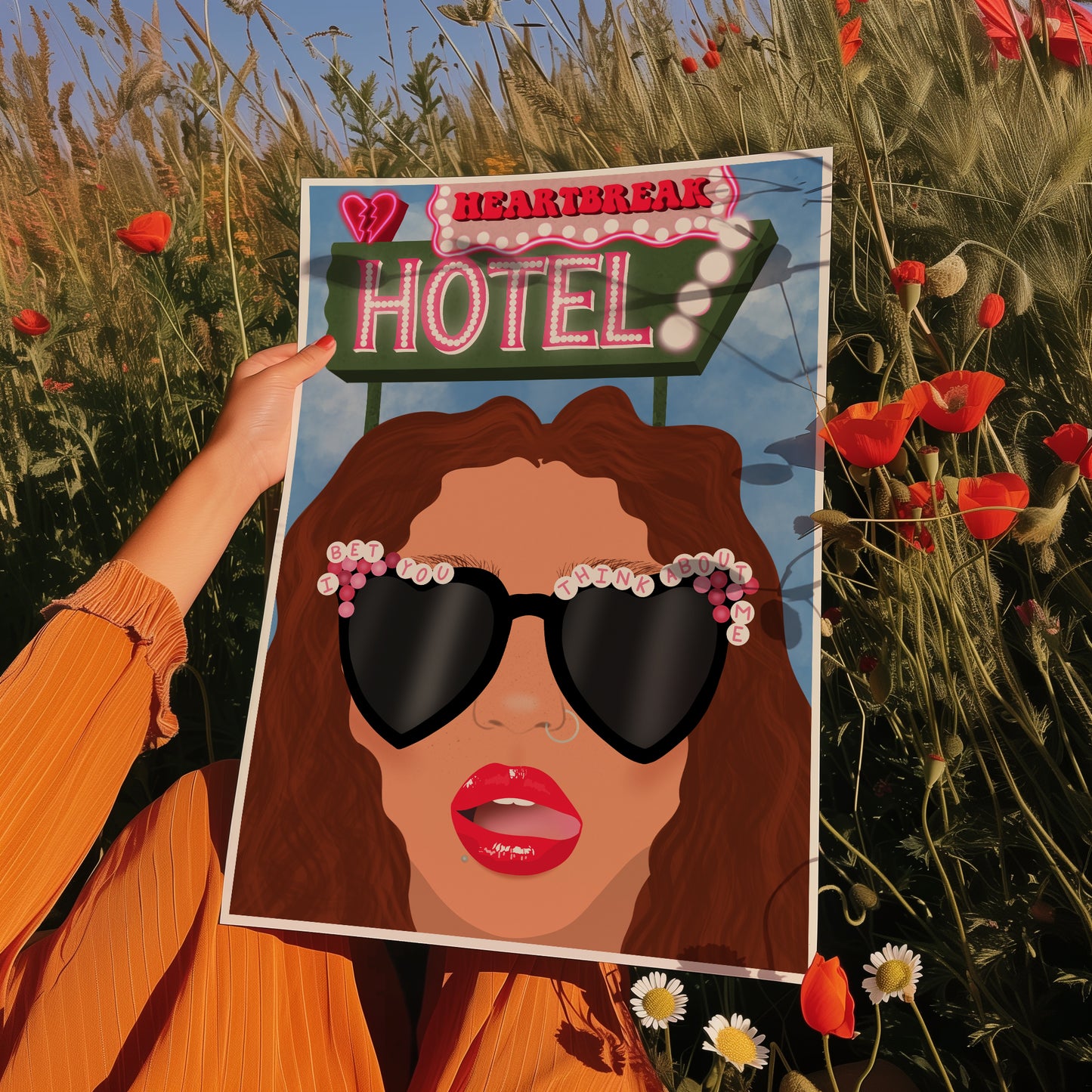 Heartbreak Hotel Girl Print