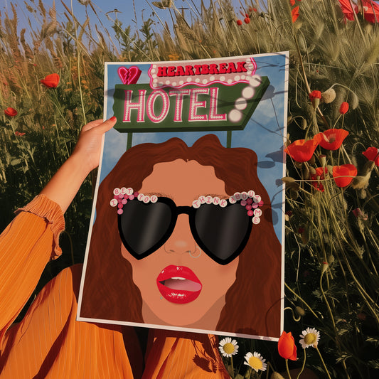 Heartbreak Hotel Girl Print
