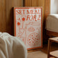 Set Meal for Two Wine & Pizza Kitchen Art Print