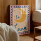 La Luna Hand Drawn Print