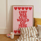 Chef Was Cute Foodie Print – Bold Kitchen Pink Wall Art