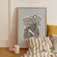 Woman Holding Flowers Print