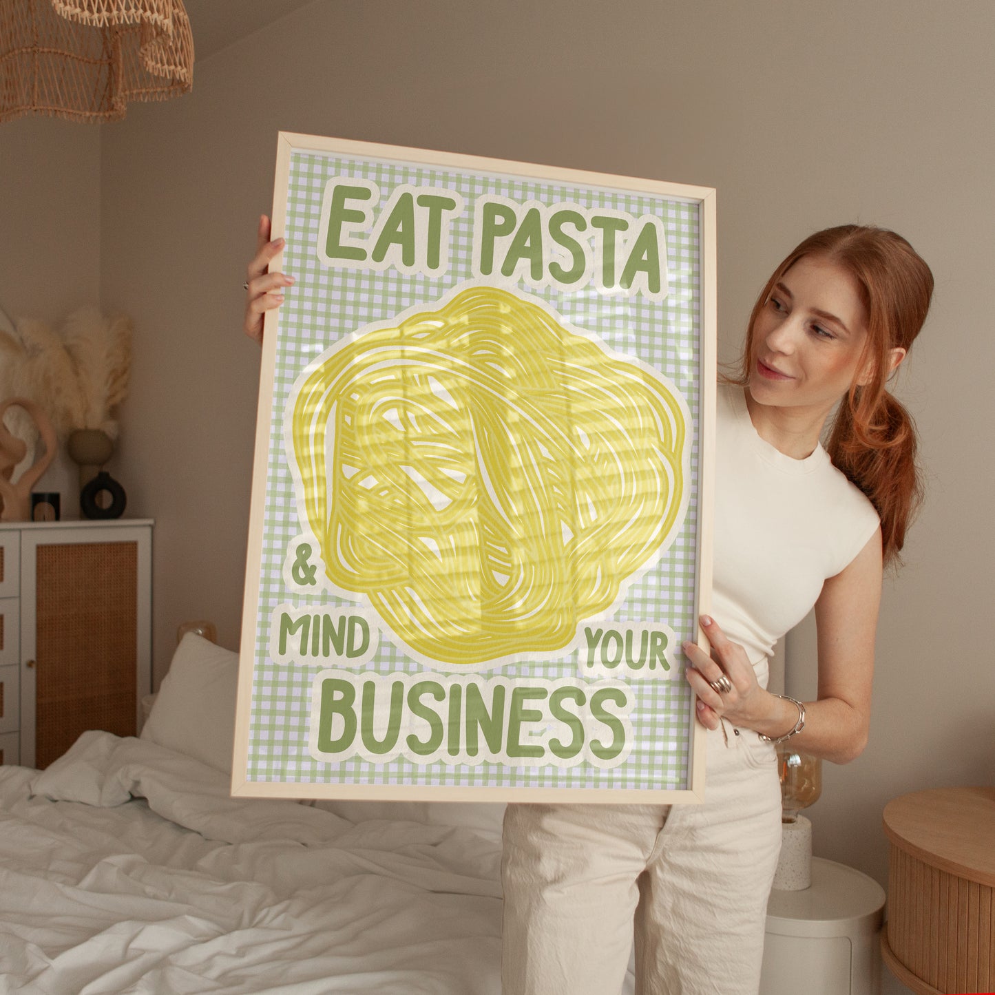 Eat Pasta and Mind Your Business Print