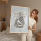 Woman Holding Flowers Print