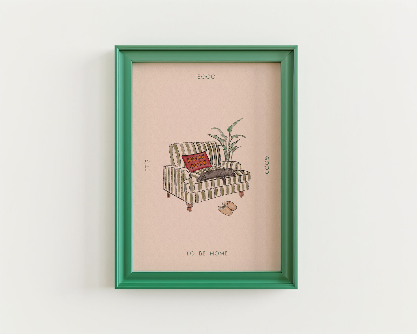 It's So Good To Be Home Cat Print