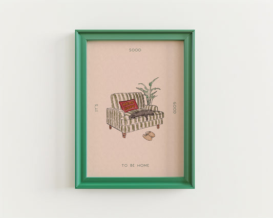 It's So Good To Be Home Cat Print