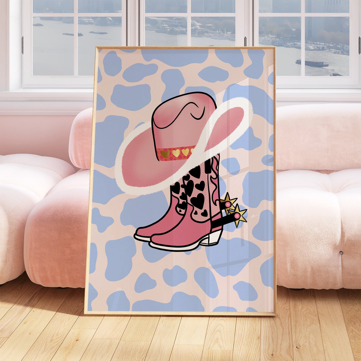 Cowboy Hat and Boots Print