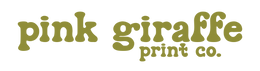Pink Giraffe Print Co