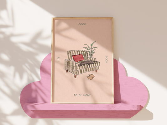 It's So Good To Be Home Cat Print