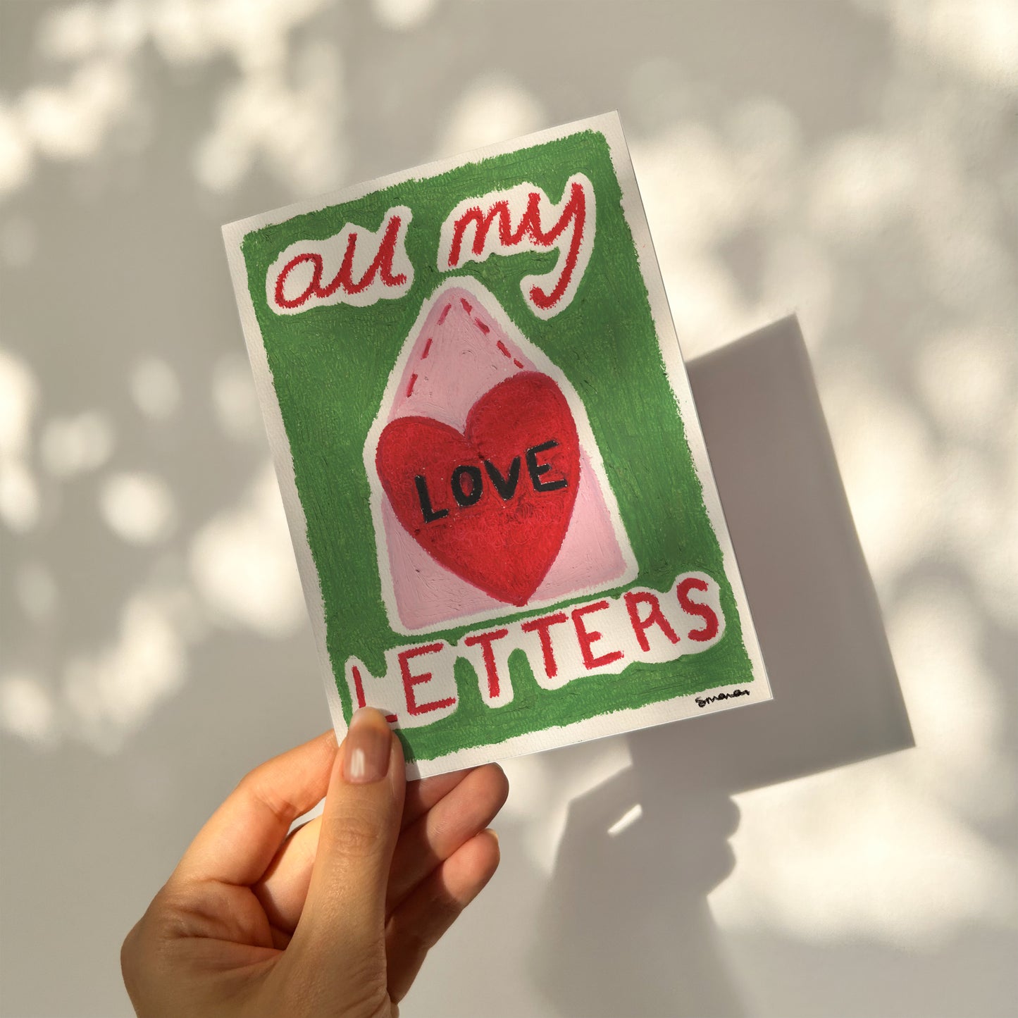 All My Love Letters Oil Pastel Print