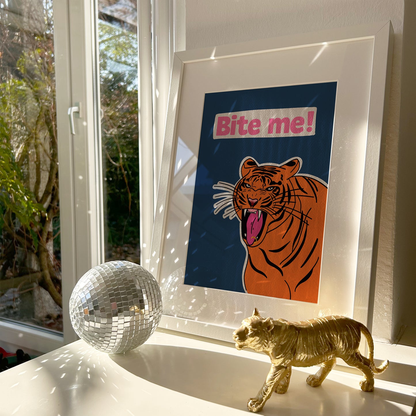 Bite me tiger print