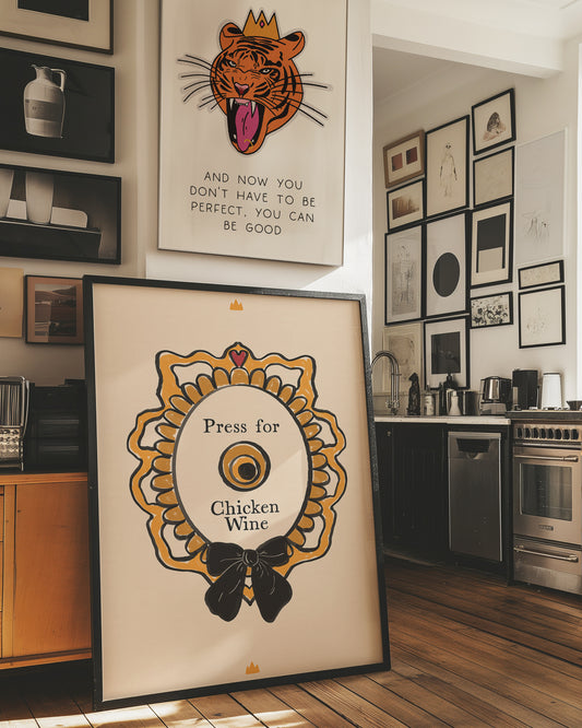 Press for Chicken Wine Print