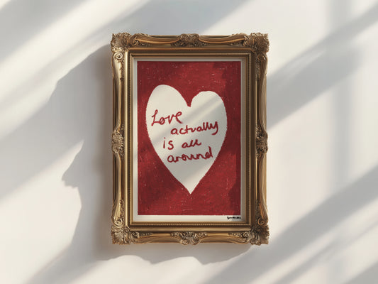 Love Actually Is All Around Oil Pastel Print