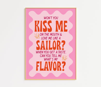 Love Me Like A Sailor Print